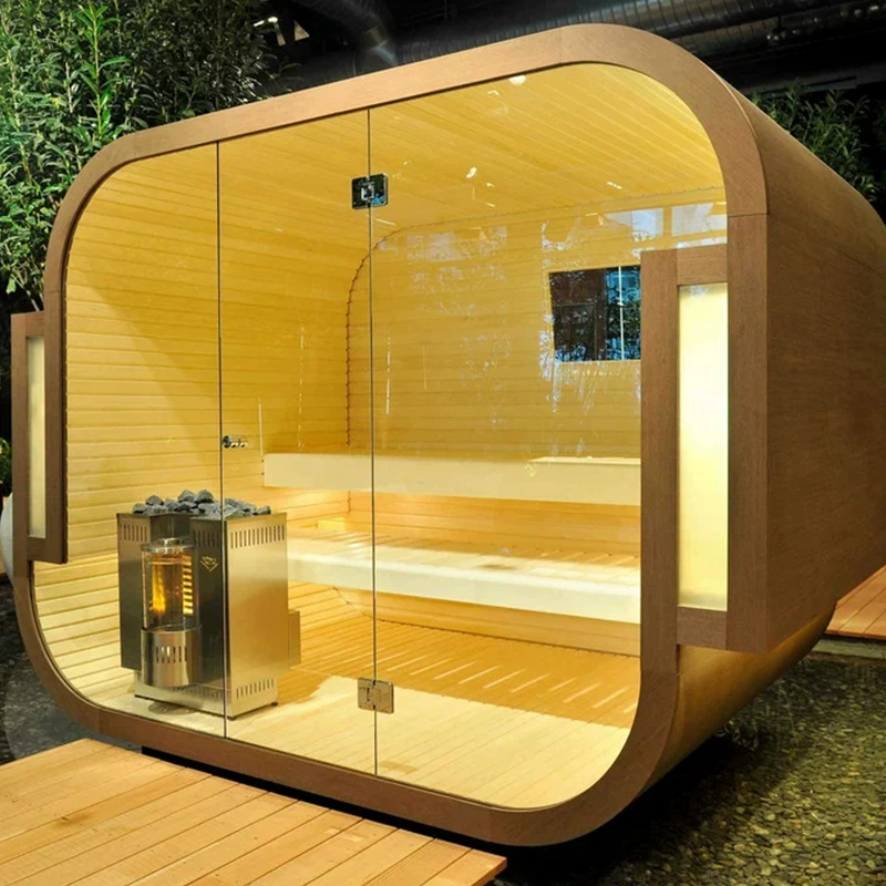 اتاق بخار درب بیرونی آهنی سدر ضد آب